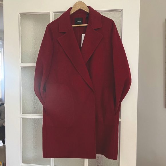 Theory red NWT
Ruby red jacket car coat wool.light weight. Transitional - Picture 2 of 6